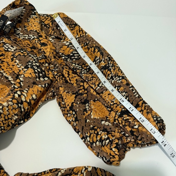 New AFRM Camila Animal Print Mini Dress Women’s M Golden Autumn Snake - Picture 12 of 17